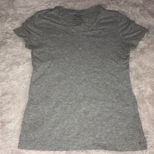 Plain Grey V-Neck Tee